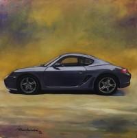 Shan Amrohvi, 18  x 18 inch, Acrylic On Canvas, Car Painting, AC-SA-138